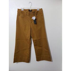 Stitch Star, gold, wide leg crop denim pants, size 12